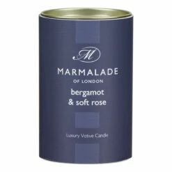 Marmalade Of London Bergamot & Soft Rose 70g Votive Glass Soy Candle -gifts shop marmalade of london 10060 bergamot soft rose 70g votive glass soy candle 4