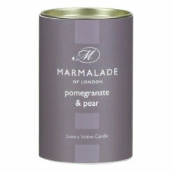 Marmalade Of London Pomegranate & Pear 70g Votive Glass Soy Candle 12 Marmalade Of London Pomegranate & Pear 70g Votive Glass Soy Candle -gifts shop marmalade of london 10077 pomegranate pear 70g votive glass soy candle 4