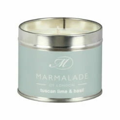 Marmalade Of London Tuscan Lime & Basil 210g Tin Soy Candle -gifts shop marmalade of london 11081 tuscan lime basil 210g tin soy candle 2