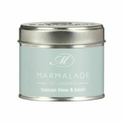 Marmalade Of London Tuscan Lime & Basil 210g Tin Soy Candle -gifts shop marmalade of london 11081 tuscan lime basil 210g tin soy candle 4