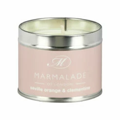 Marmalade Of London Seville Orange & Clementine 210g Tin Soy Candle -gifts shop marmalade of london 11616 seville orange clementine 210g tin soy candle 2