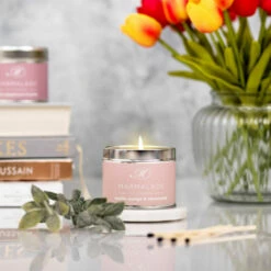 Marmalade Of London Seville Orange & Clementine 210g Tin Soy Candle -gifts shop marmalade of london 11616 seville orange clementine 210g tin soy candle lifestyle 3