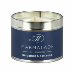 Marmalade Of London Bergamot & Soft Rose 210g Tin Soy Candle -gifts shop marmalade of london 11630 bergamot soft rose 210g tin soy candle 2