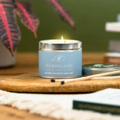 Marmalade Of London Pacific Orchid & Sea Salt 210g Tin Soy Candle -gifts shop marmalade of london 11647 pacific orchid sea salt 210g tin soy candle lifestyle 1