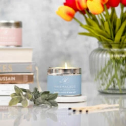 Marmalade Of London Pacific Orchid & Sea Salt 210g Tin Soy Candle -gifts shop marmalade of london 11647 pacific orchid sea salt 210g tin soy candle lifestyle 3