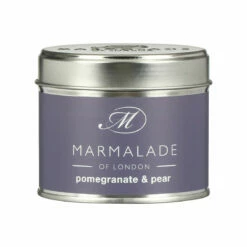 Marmalade Of London Pomegranate & Pear 210g Tin Soy Candle -gifts shop marmalade of london 11654 pomegranate pear 210g tin soy candle 4