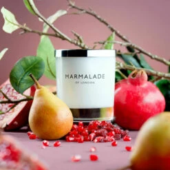 Marmalade Of London Pomegranate & Pear 230g Luxury Glass Soy Candle 17 Marmalade Of London Pomegranate & Pear 230g Luxury Glass Soy Candle -gifts shop marmalade of london 12118 pomegranate pear 230g luxury glass candle lifestyle 1