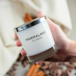 Marmalade Of London Cashmere & Cocoa 230g Luxury Glass Soy Candle -gifts shop marmalade of london 12125 cashmere cocoa 230g luxury glass candle lifestyle 2 1