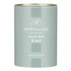 Marmalade Of London Tuscan Lime & Basil 230g Luxury Glass Soy Candle -gifts shop marmalade of london 12170 tuscan lime basil 230g luxury glass candle 4