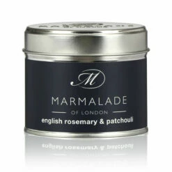Marmalade Of London English Rosemary & Patchouli 210g Tin Soy Candle