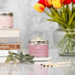 Marmalade Of London Pink Peppercorn & Plum 210g Tin Soy Candle 15 Marmalade Of London Pink Peppercorn & Plum 210g Tin Soy Candle -gifts shop marmalade of london 12859 pink peppercorn plum 210g tin soy candle lifestyle 4