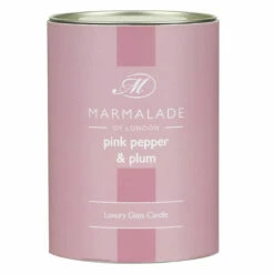 Marmalade Of London Pink Pepper & Plum 230g Luxury Glass Soy Candle -gifts shop marmalade of london 12866 pink pepper plum 230g luxury glass candle 4