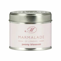 Marmalade Of London Peony Blossom 210g Tin Soy Candle -gifts shop marmalade of london 14044 peony blossom 210g tin soy candle 4