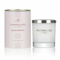 Marmalade Of London Peony Blossom 230g Luxury Glass Soy Candle