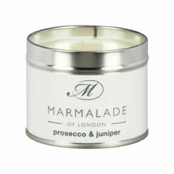 Marmalade Of London Prosecco & Juniper 210g Tin Soy Candle -gifts shop marmalade of london 19919 prosecco juniper 210g tin soy candle 2