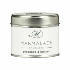Marmalade Of London Prosecco & Juniper 210g Tin Soy Candle -gifts shop marmalade of london 19919 prosecco juniper 210g tin soy candle 4