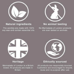 Marmalade Of London Prosecco & Juniper 210g Tin Soy Candle -gifts shop marmalade of london key facts 55