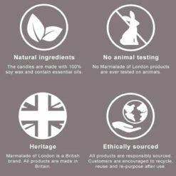 Marmalade Of London Wild Berry & Bramble 230g Luxury Glass Soy Christmas Candle -gifts shop marmalade of london key facts 75