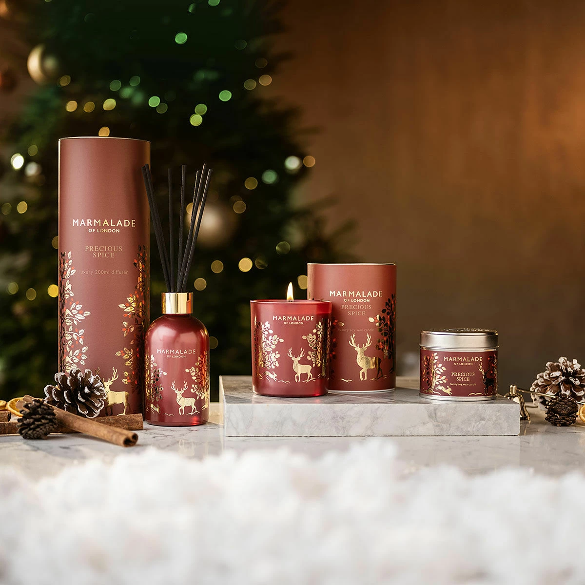 Marmalade Of London Precious Spice 230g Luxury Glass Soy Christmas Candle 2 Marmalade Of London Precious Spice 230g Luxury Glass Soy Christmas Candle - Image 2