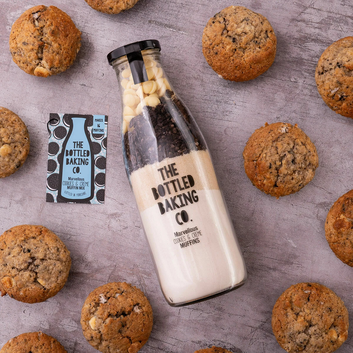 The Bottled Baking Co – Marvellous Cookies & Crème Muffin Mix 2 The Bottled Baking Co – Marvellous Cookies & Crème Muffin Mix - Image 2