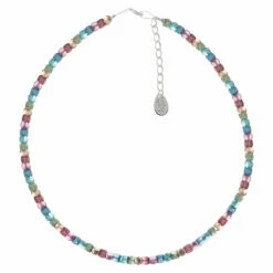 Carrie Elspeth Rainbow Shimmer Drums Full Necklace -gifts shop n1810