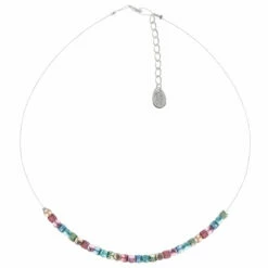 Carrie Elspeth Rainbow Shimmer Drums Links Necklace 7 Carrie Elspeth Rainbow Shimmer Drums Links Necklace -gifts shop n1811