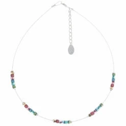 Carrie Elspeth Rainbow Shimmer Drums Spaced Necklace 7 Carrie Elspeth Rainbow Shimmer Drums Spaced Necklace -gifts shop n1812