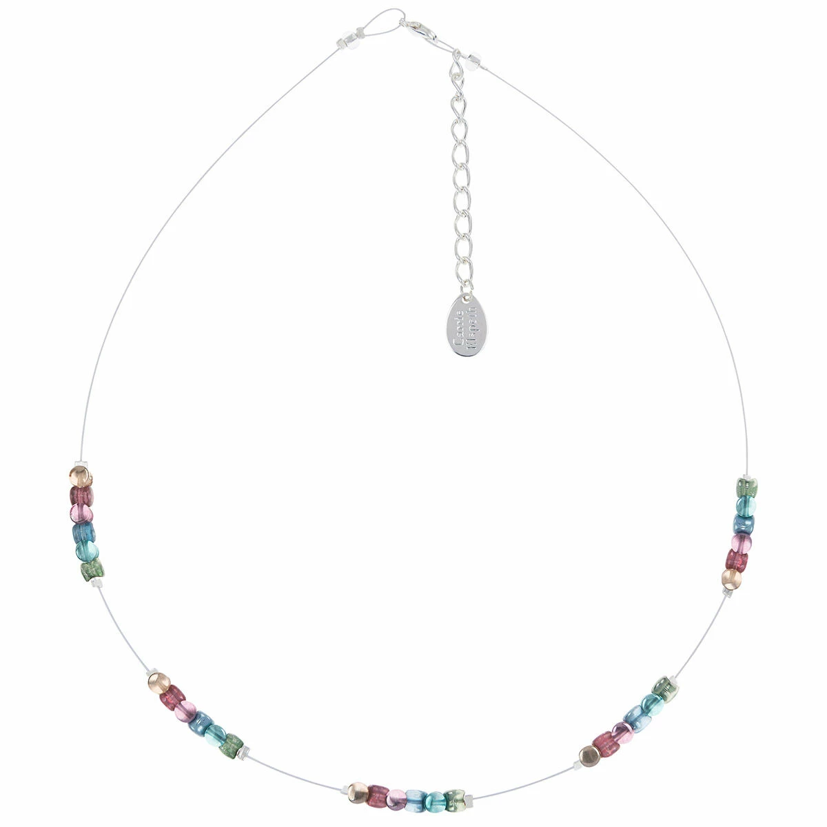 Carrie Elspeth Rainbow Shimmer Drums Spaced Necklace 3 Carrie Elspeth Rainbow Shimmer Drums Spaced Necklace - Image 3