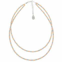 Carrie Elspeth Multi Pearl Double Strand Necklace 7 Carrie Elspeth Multi Pearl Double Strand Necklace -gifts shop n1820