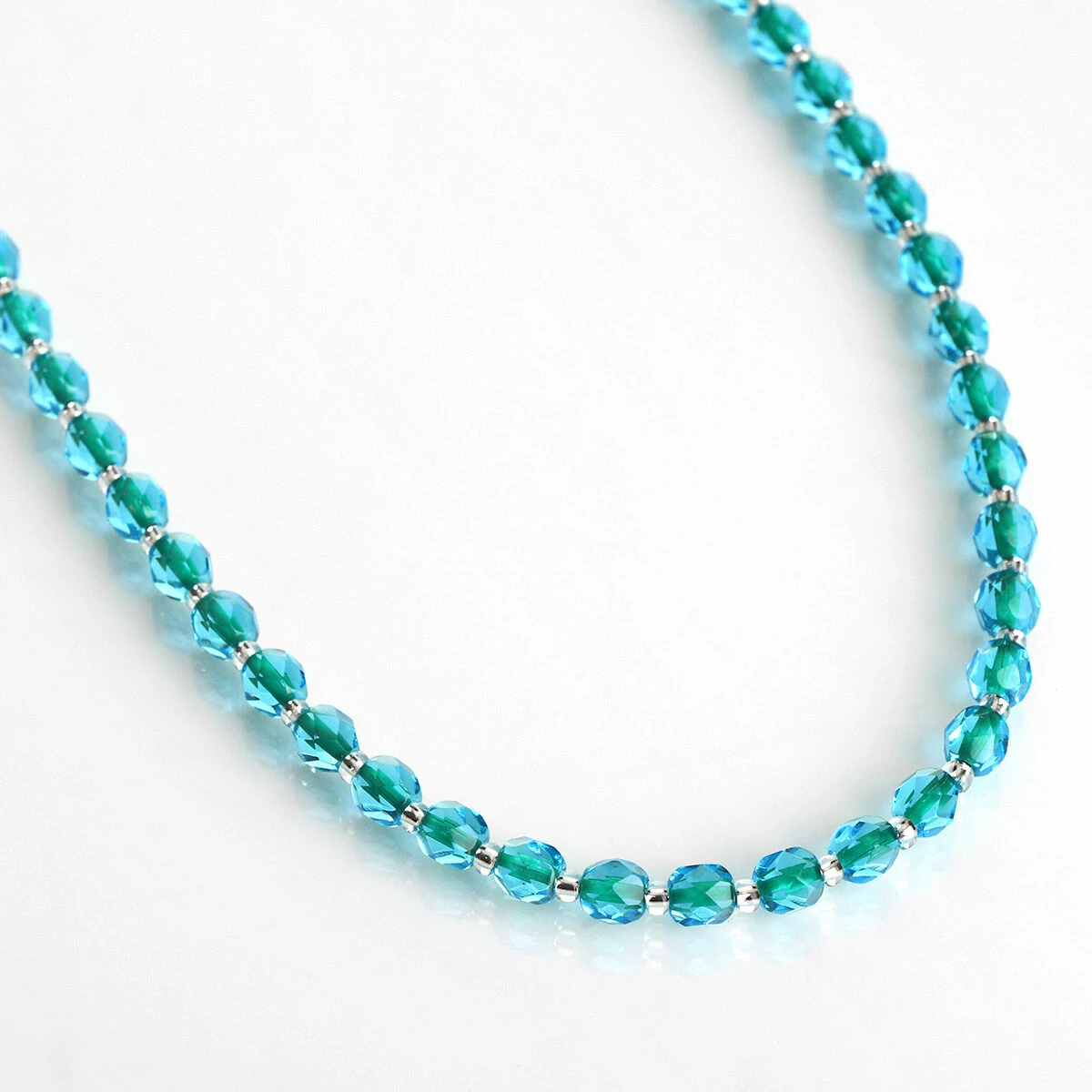 Carrie Elspeth Teal & Green Filaments Full Necklace 2 Carrie Elspeth Teal & Green Filaments Full Necklace - Image 2