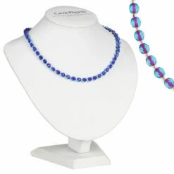 Carrie Elspeth Blue & Pink Filaments Full Necklace