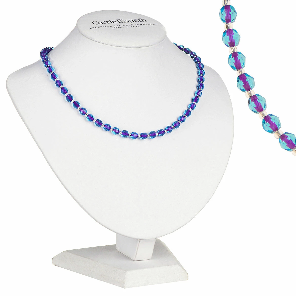 Carrie Elspeth Blue & Pink Filaments Full Necklace 1 Carrie Elspeth Blue & Pink Filaments Full Necklace