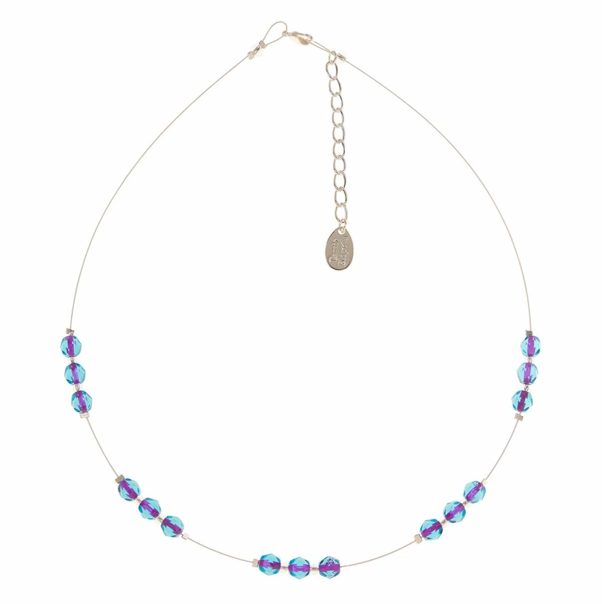 Carrie Elspeth Blue & Pink Filaments Spaced Necklace 3 Carrie Elspeth Blue & Pink Filaments Spaced Necklace - Image 3