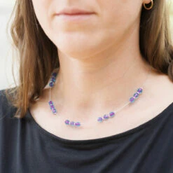 Carrie Elspeth Blue & Pink Filaments Spaced Necklace 7 Carrie Elspeth Blue & Pink Filaments Spaced Necklace -gifts shop n1830 carrie elspeth blue pink filaments spaced necklace ls