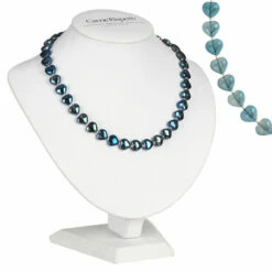 Carrie Elspeth Blue Shine Hearts Full Necklace