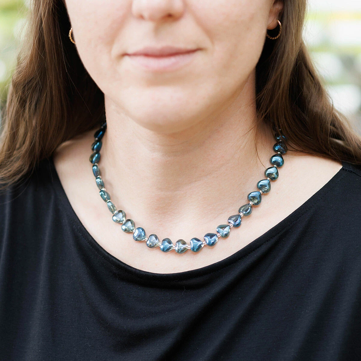 Carrie Elspeth Blue Shine Hearts Full Necklace 4 Carrie Elspeth Blue Shine Hearts Full Necklace - Image 4