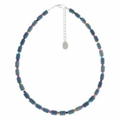 Carrie Elspeth Cobalt Lava Glimmer Full Necklace -gifts shop n1848 carrie elspeth cobalt lava glimmer full necklace ce
