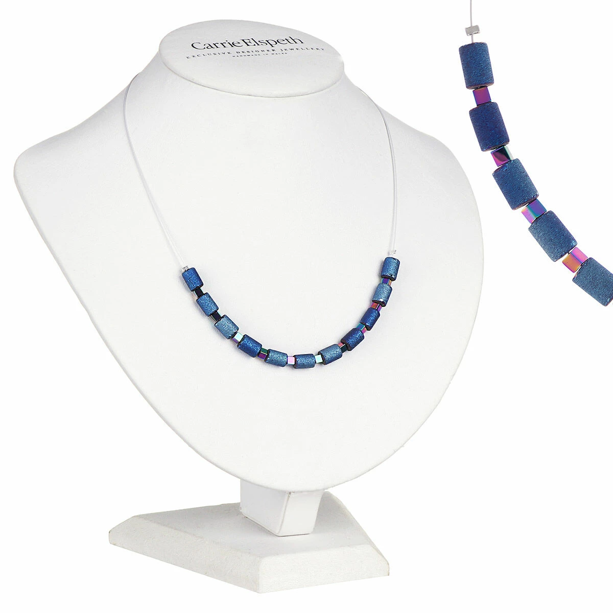 Carrie Elspeth Cobalt Lava Glimmer Links Necklace 1 Carrie Elspeth Cobalt Lava Glimmer Links Necklace
