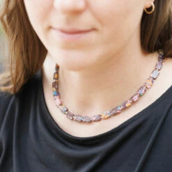 Carrie Elspeth Aubergine Mosaic Rectangles Full Necklace 7 Carrie Elspeth Aubergine Mosaic Rectangles Full Necklace -gifts shop n1861 carrie elspeth aubergine mosaic rectangles full necklace ls