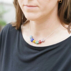 Carrie Elspeth Rainbow Strata Links Necklace -gifts shop n1863 carrie elspeth rainbow strata links necklace ls