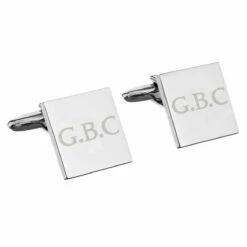 Personalised Initials Square Cufflinks -gifts shop p0102u79 pmc personalised initials square cufflinks 2