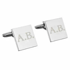 Personalised Initials Square Cufflinks -gifts shop p0102u79 pmc personalised initials square cufflinks 4