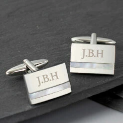 Personalised Mother Of Pearl Cufflinks
