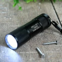Personalised ‘Free Text’ Mini LED Torch -gifts shop p0104m89 3
