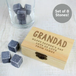 Drink Cooling Stones In Personalised Presentation Box -gifts shop p0111d14 personalised free text cooling stones 1