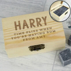 Drink Cooling Stones In Personalised Presentation Box -gifts shop p0111d14 personalised free text cooling stones 3
