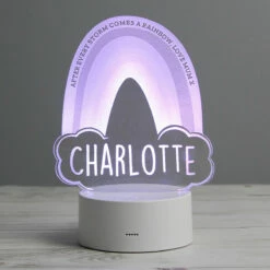 Personalised Rainbow LED Colour Changing Night Light -gifts shop p0113a03 personalised rainbow led colour changing night light 6