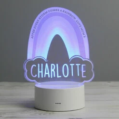 Personalised Rainbow LED Colour Changing Night Light -gifts shop p0113a03 personalised rainbow led colour changing night light 8