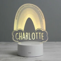 Personalised Rainbow LED Colour Changing Night Light -gifts shop p0113a03 personalised rainbow led colour changing night light 9