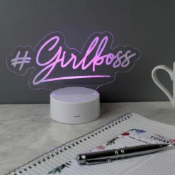 Personalised Free Text LED Colour Changing Desk Night Light 9 Personalised Free Text LED Colour Changing Desk Night Light -gifts shop p0113a08 personalised free text led colour changing desk night light 3